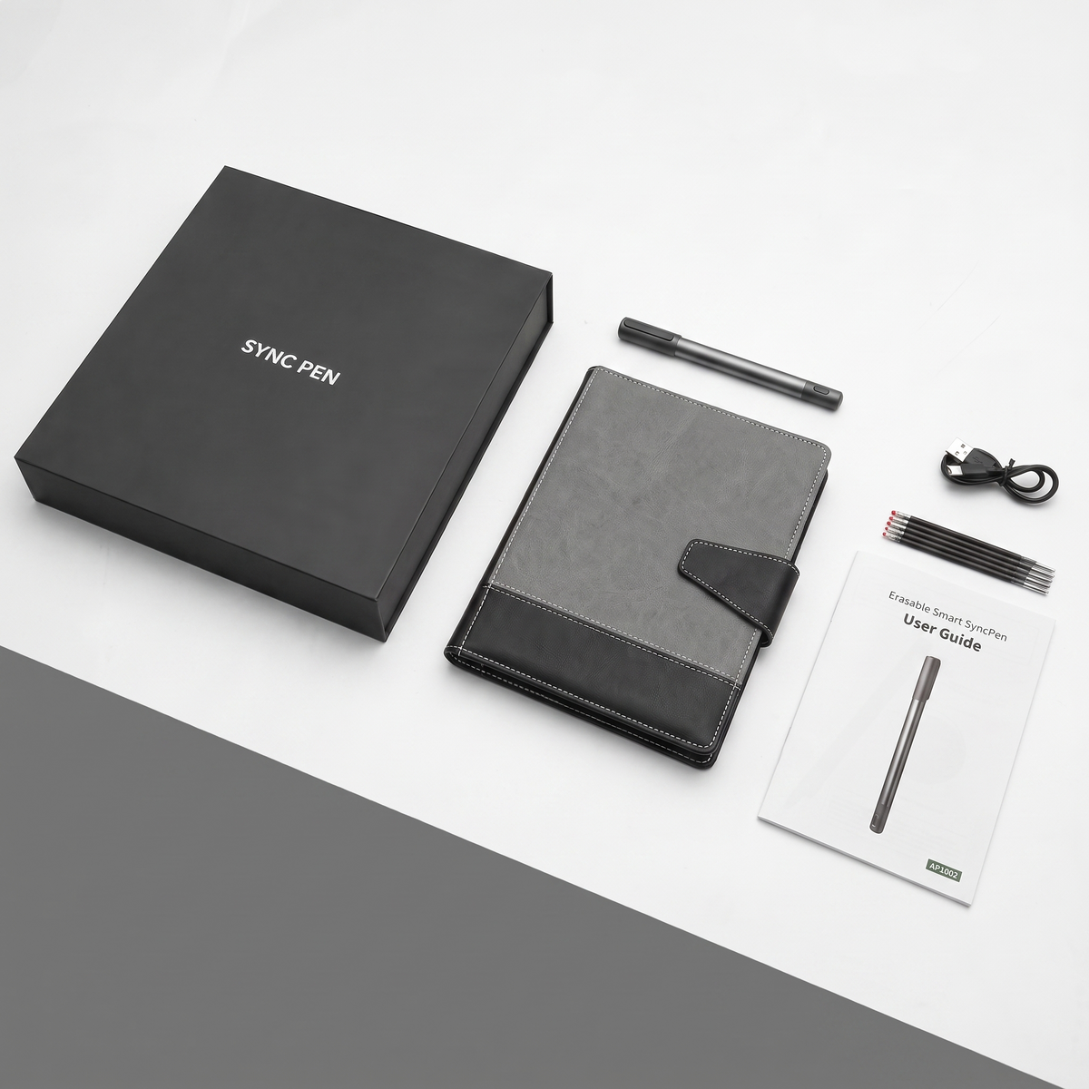 Smartbook-Set mit Smartpen, Ersatzminen und Ladezubehör